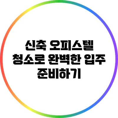 신축 오피스텔 청소로 완벽한 입주 준비하기