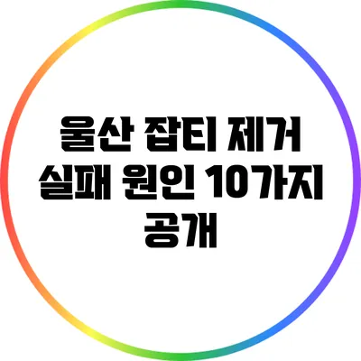 울산 잡티 제거 실패 원인 10가지 공개