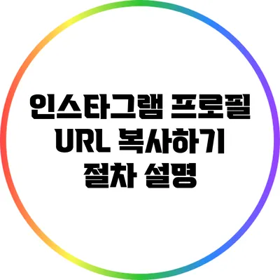 인스타그램 프로필 URL 복사하기: 절차 설명